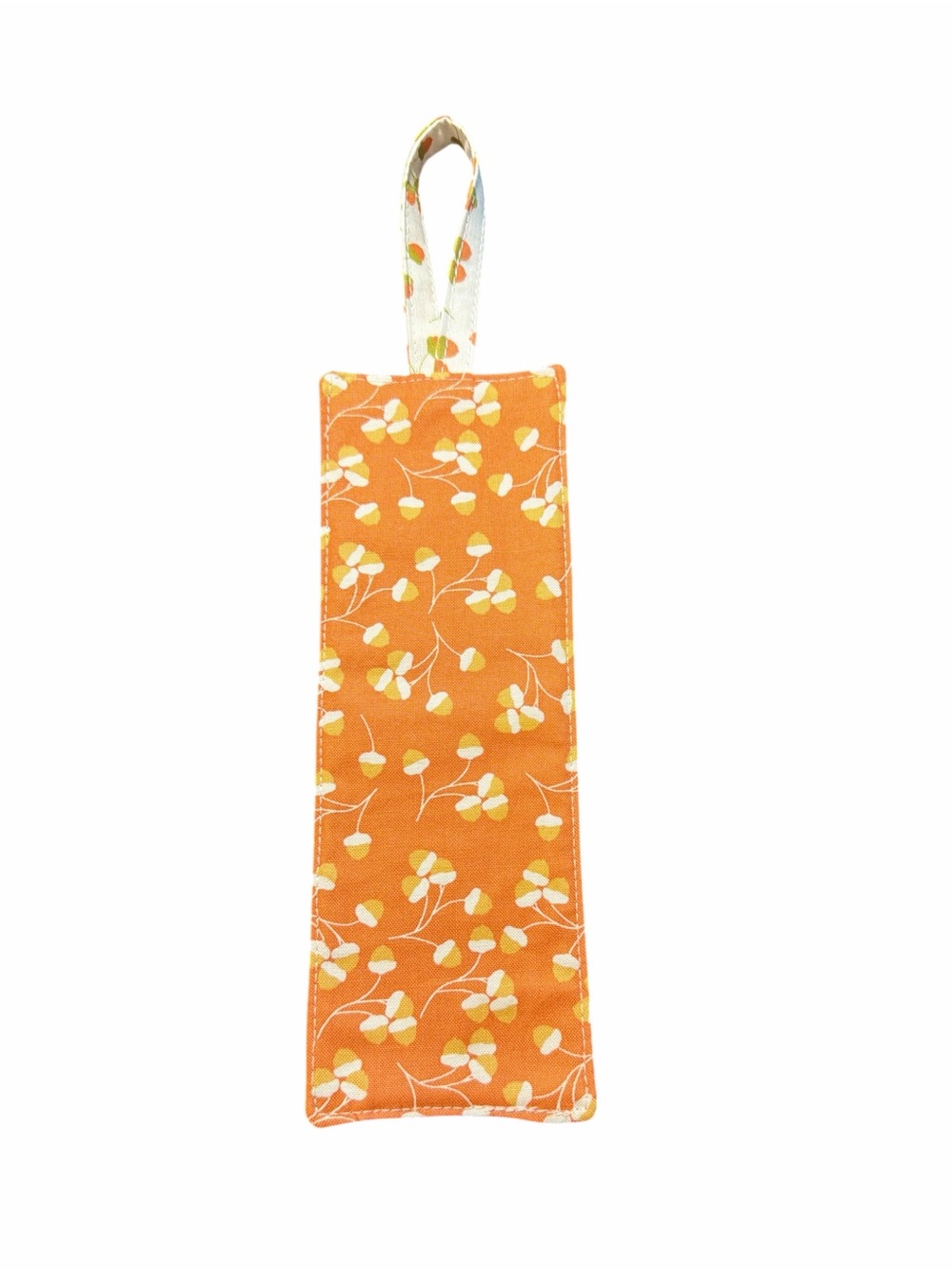 Hand Crafted Reversible Fabric Bookmark Print 7” x 2.5”